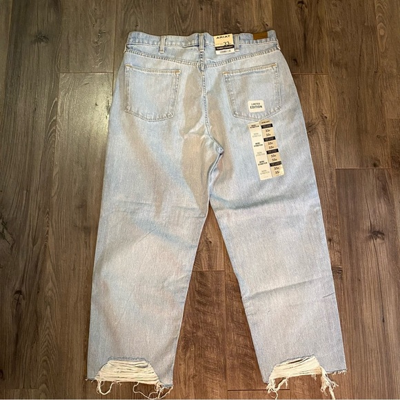 NWT Ariat jeans Mykonos ultra high rise Tom boy distressed jeans 33 reg - Picture 10 of 16
